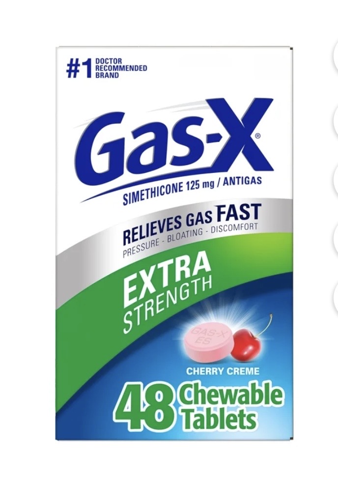 Gas X simethicone 125 mg  48 masticables