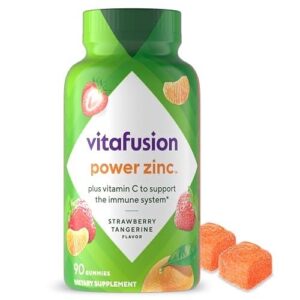 Vitafusion - Gomitas Power Zinc para Soporte Inmunológico Sabor Frutilla y Tangerina