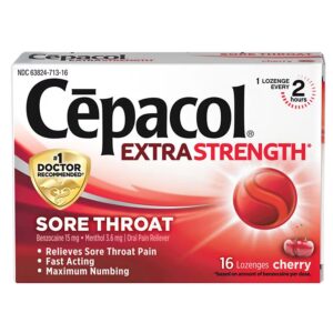 Cepacol - Extra Strength Cherry (dulces para el dolor de garganta y tos)